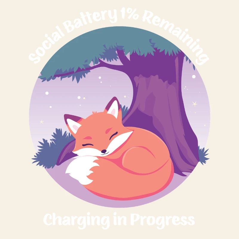 Renard mignon avec arbre