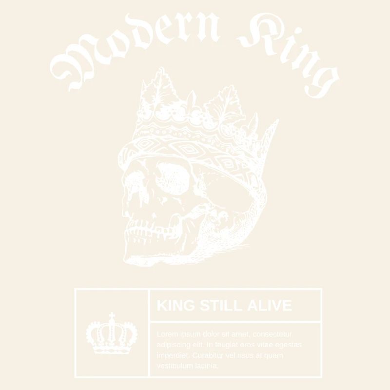 Conception de tatouage de crâne de roi