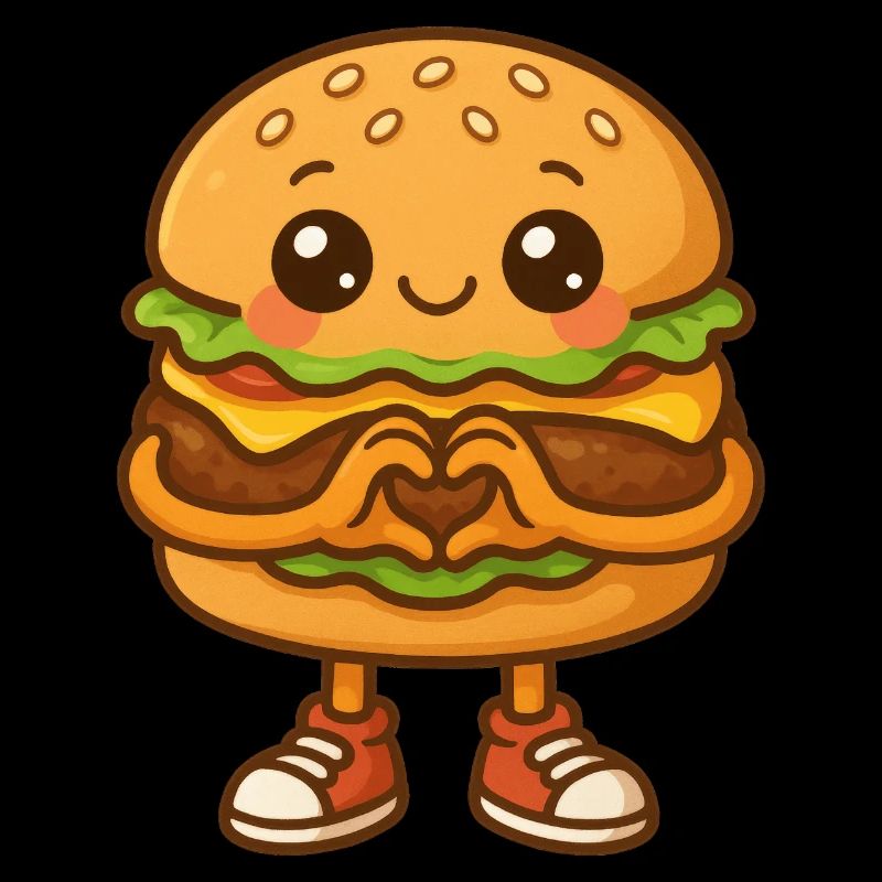 Kawaii Hamburger Herzchenfreund