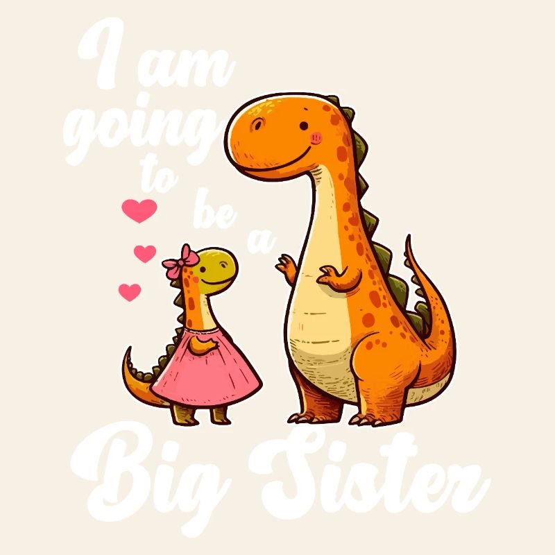 Werde eine große Schwester Dino