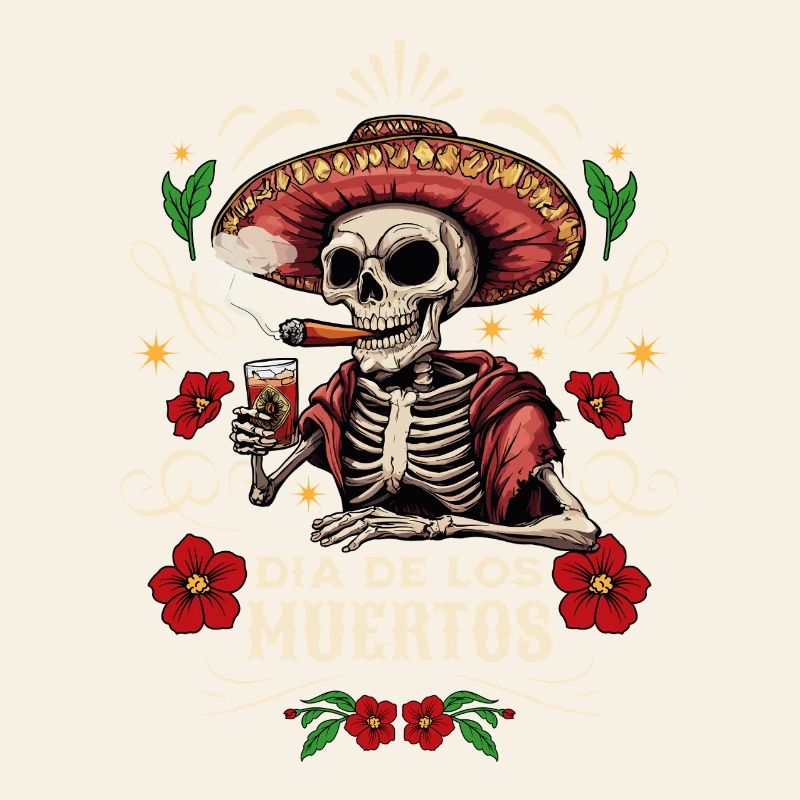 Dia De Los Muertos Skull Skull Tequilla