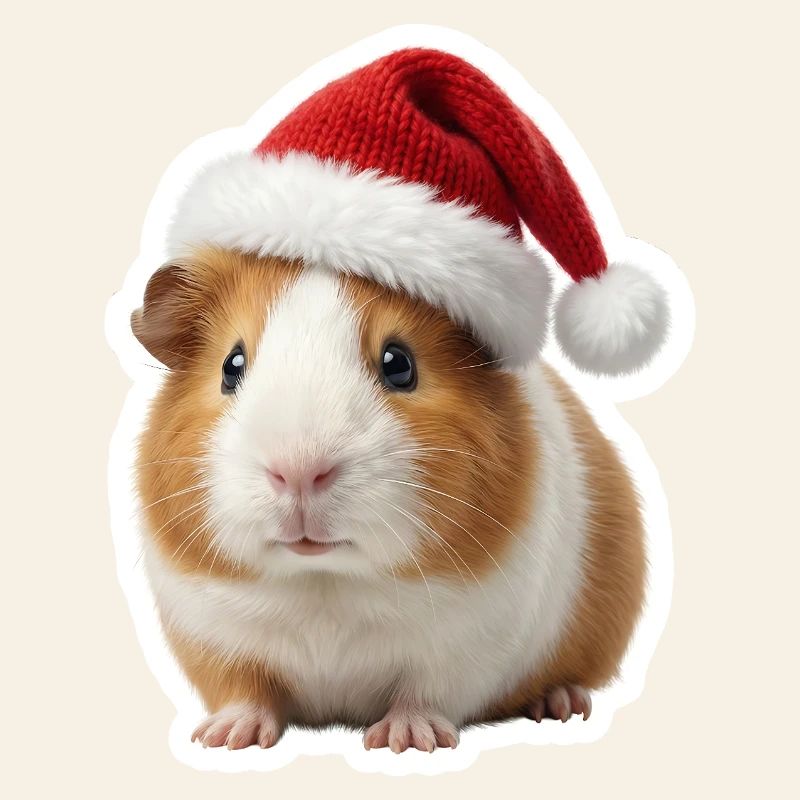 Petit chapeau de Noël en forme de cochon d’Inde mignon