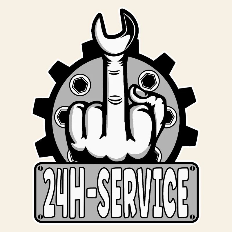Middle Finger Stinker Finger 24h Service Design Grey
