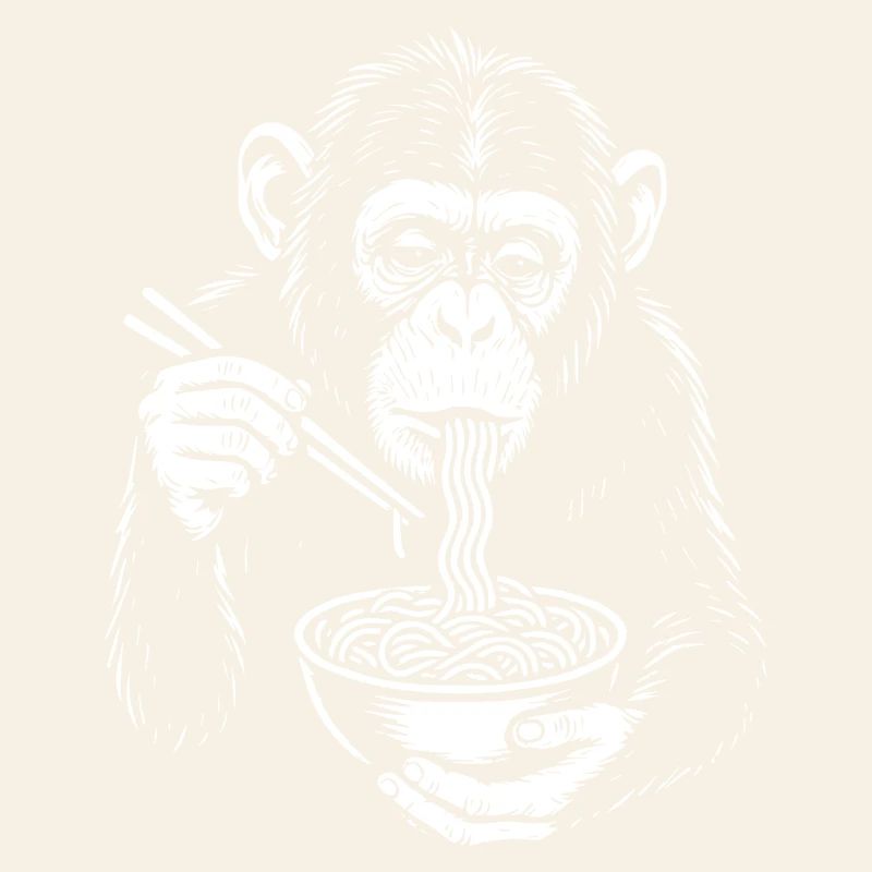 Chimpy Noodle Bowl Illustration