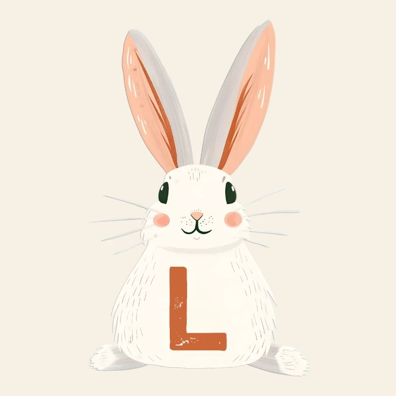L-Letter - Bunny - Personalizable