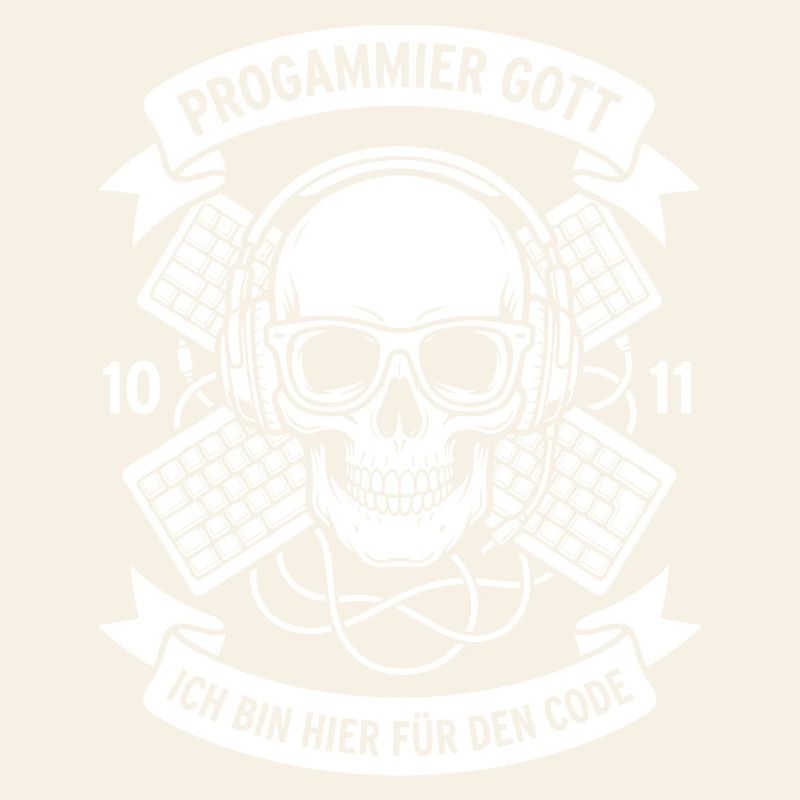 Code Skull with Headphones