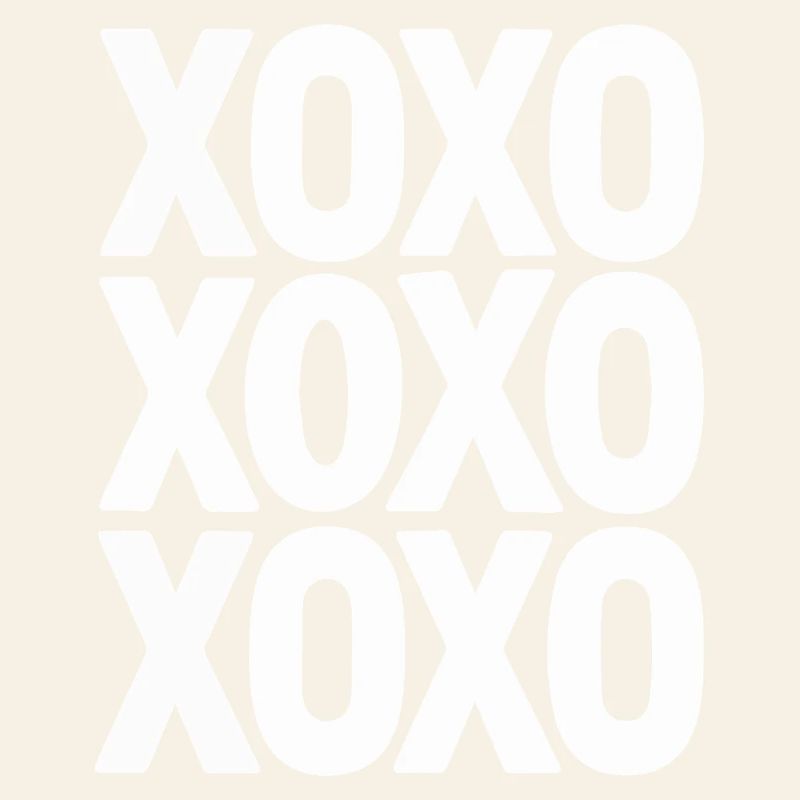 XOXO Love Text Minimal Repeating Design