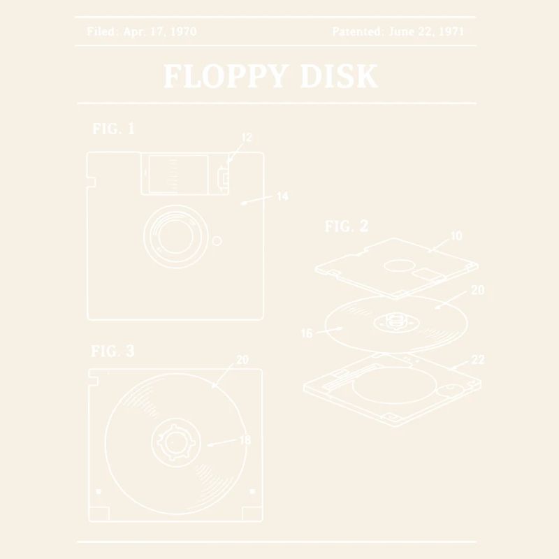 Retro Floppy Disk Blueprint