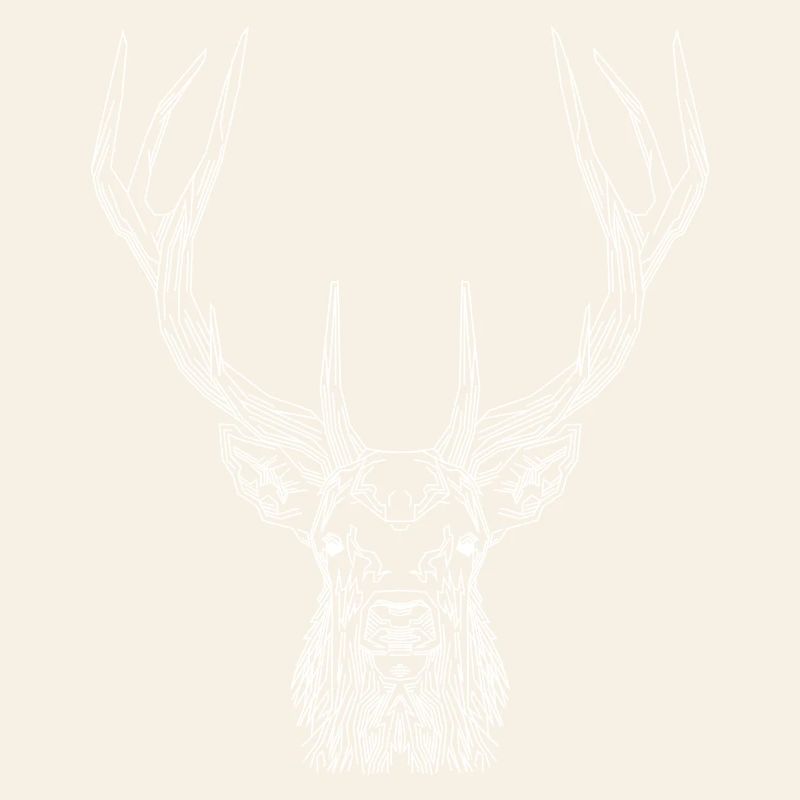Tech Deer – Geometric Deer in White