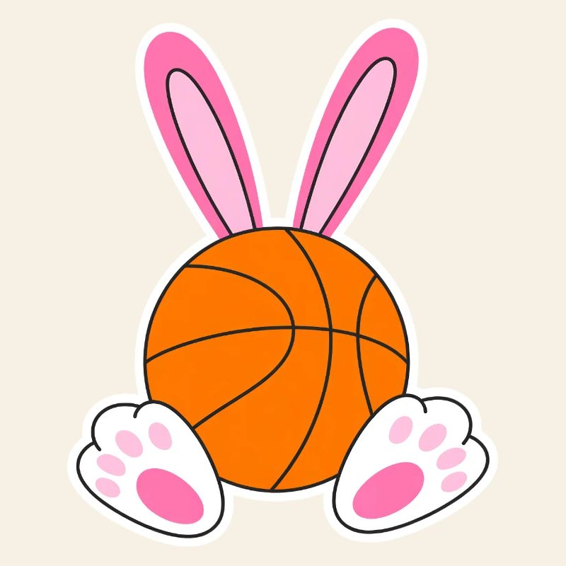 Design de lapins de basket de Pâques