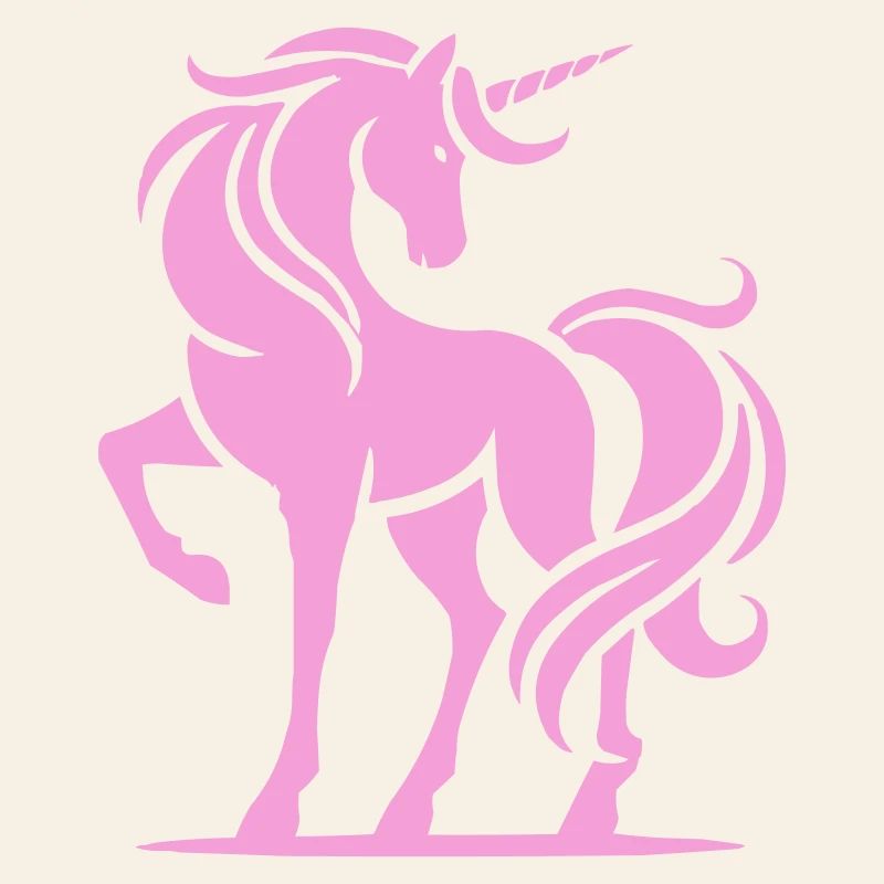 Rosa Einhorn-Silhouette