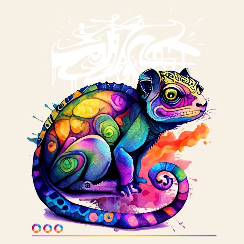 Graffiti caméléon coloré
