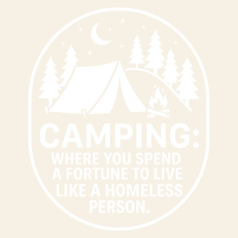 Camping Humor: Campfire Silhouette
