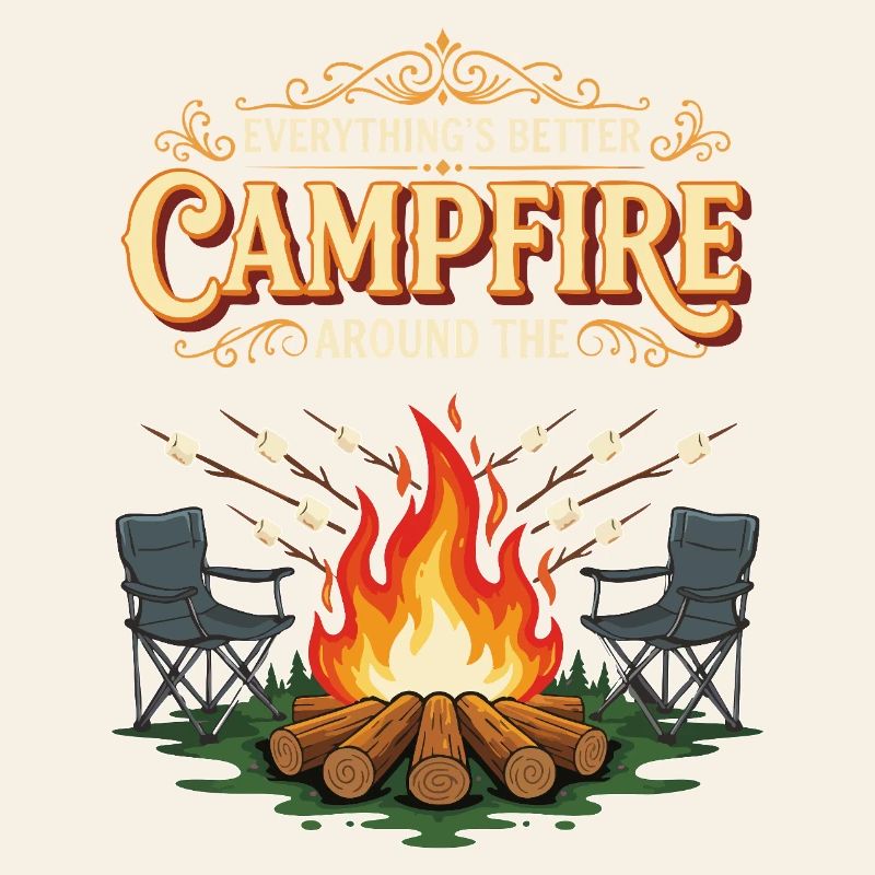 Campfire Marshmallow Everything Better Camping