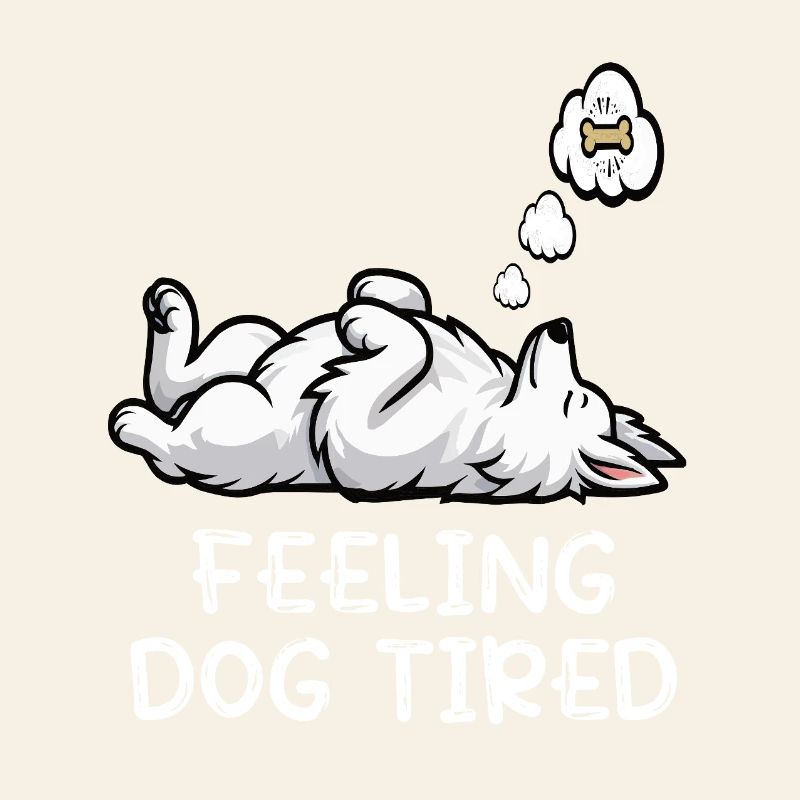 Feeling Dog Tired White Shepherd Dog