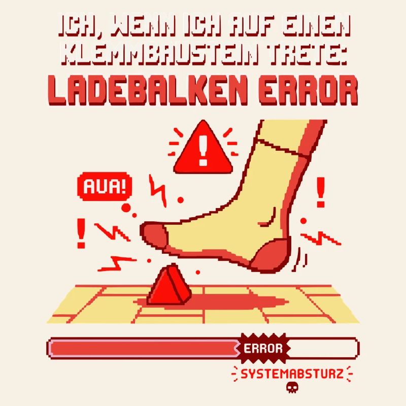 Klemmbaustein Schmerz Systemabsturz Pixel Design