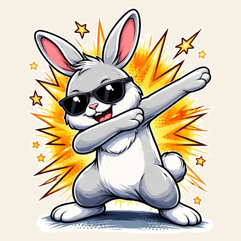 Lapin à tamponner