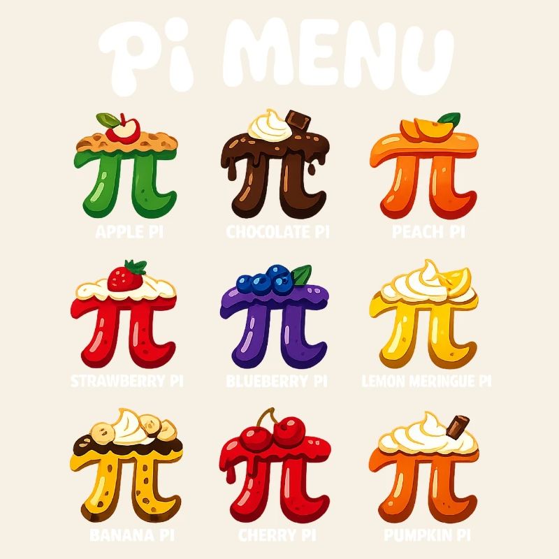 Pi Menu Mathe Pi Day Kuchen Design