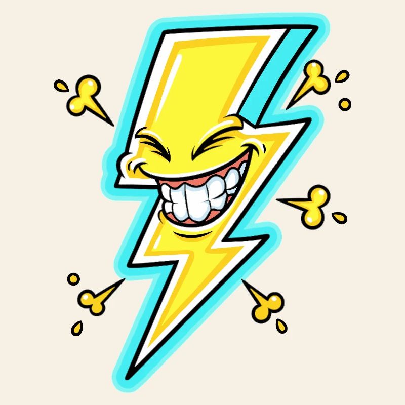 Laughing Lightning Cartoon
