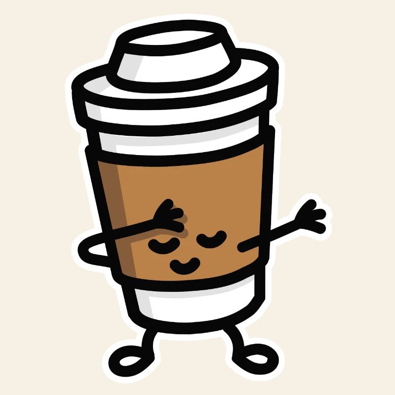 Dab / dabbing cardboard coffee cup