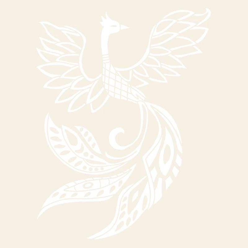 Oiseau phénix blanc