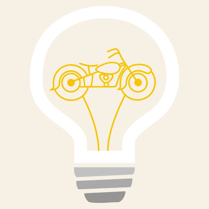 Motorcycle inside bulb