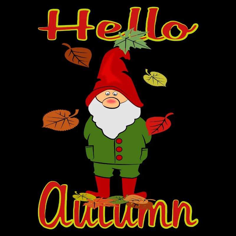  Wichtel mit Herbstlaub