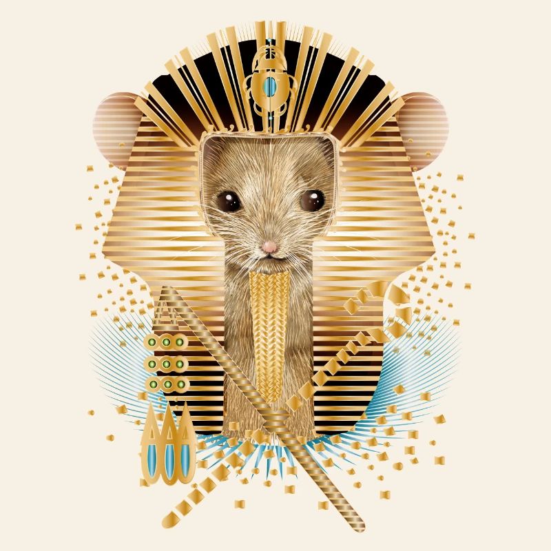Souris avec masque de pharaon égyptien