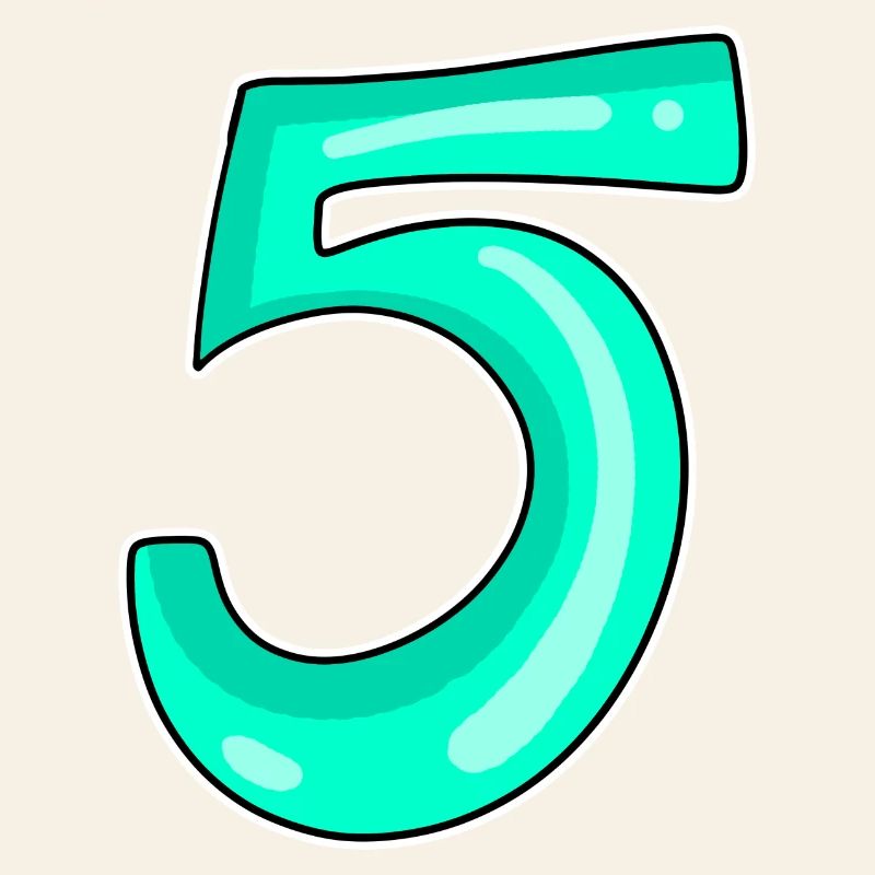 5 Motif de numéro de numéro