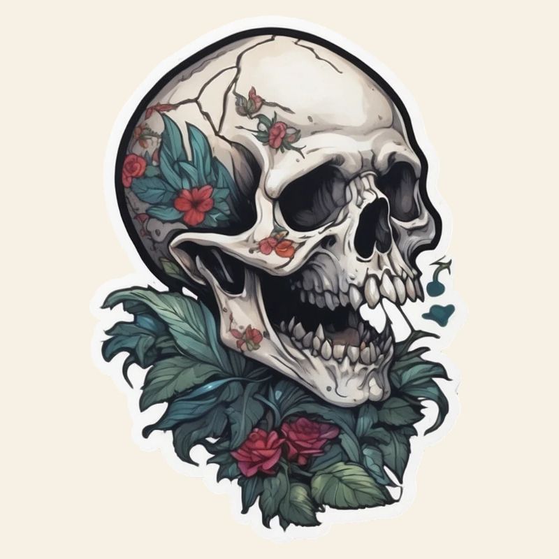 Conception de crâne d’impression de tatouage