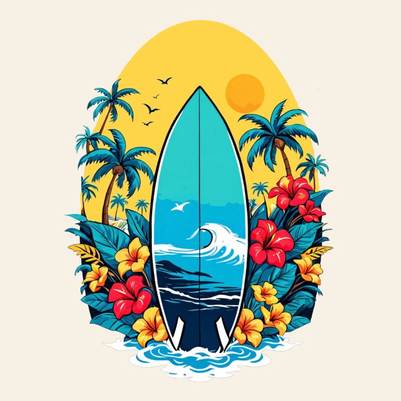 Planche de surf élégante