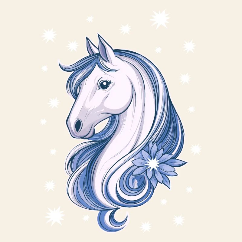 Pferd mit Sternen