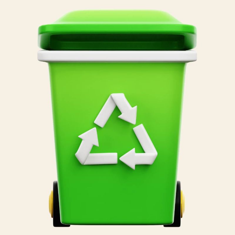 Recycling, bin, selective sorting