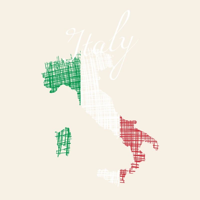 Italienische Silhouette mit Script