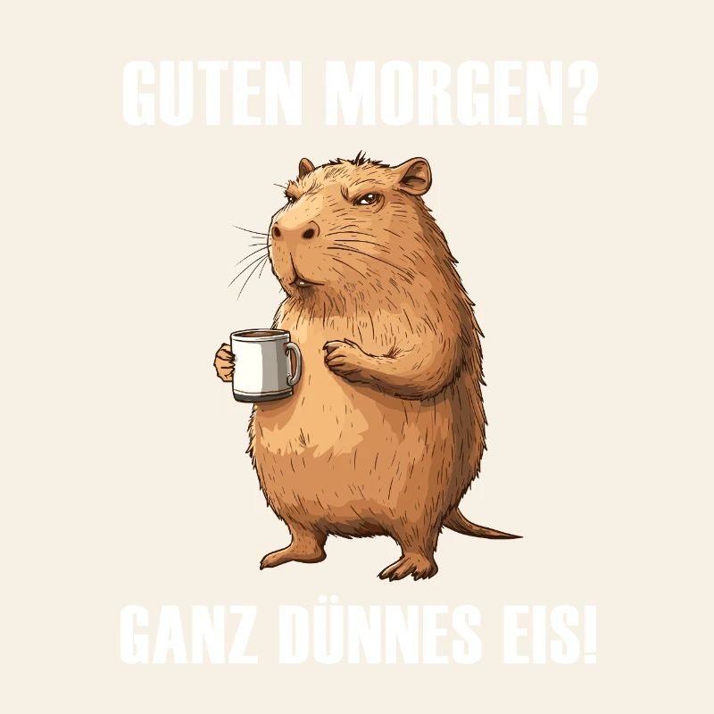 Capybara mit Kaffee Tasse