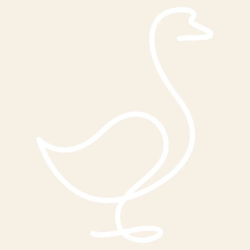 Ente oder Gans Skizze – minimalistisches Motiv