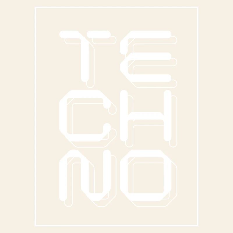 Techno music logo Glyphs