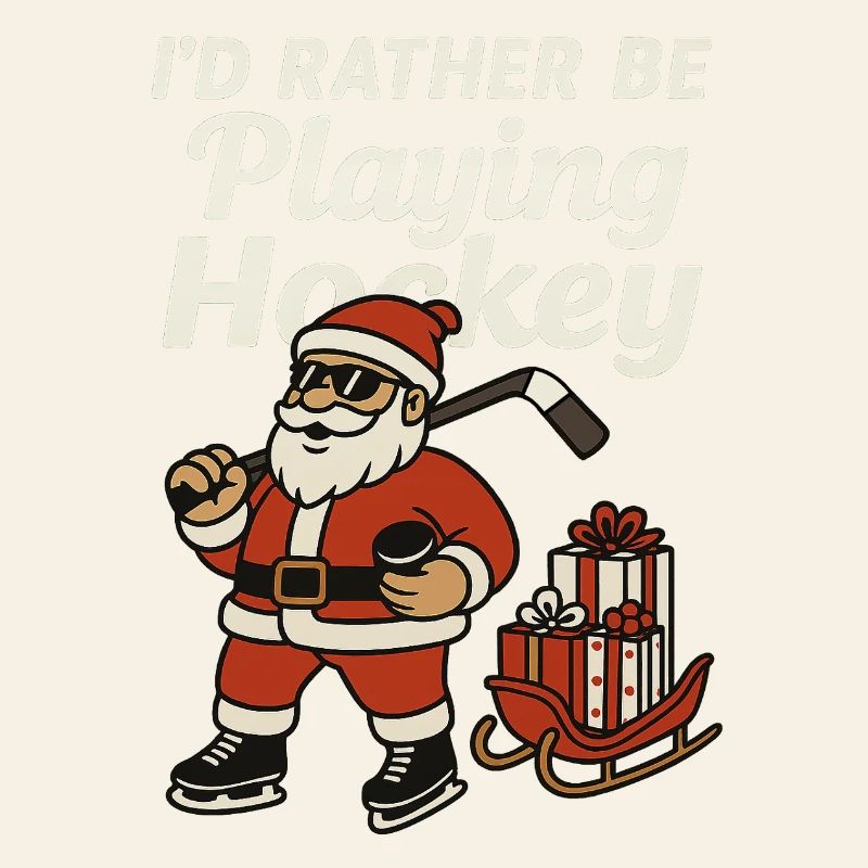Lustiges Eishockey TShirt Weihnachtsgeschenk