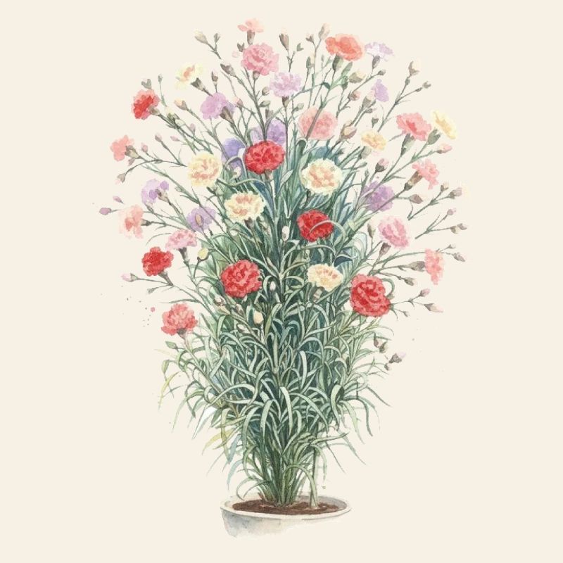 Romantic carnation bouquet
