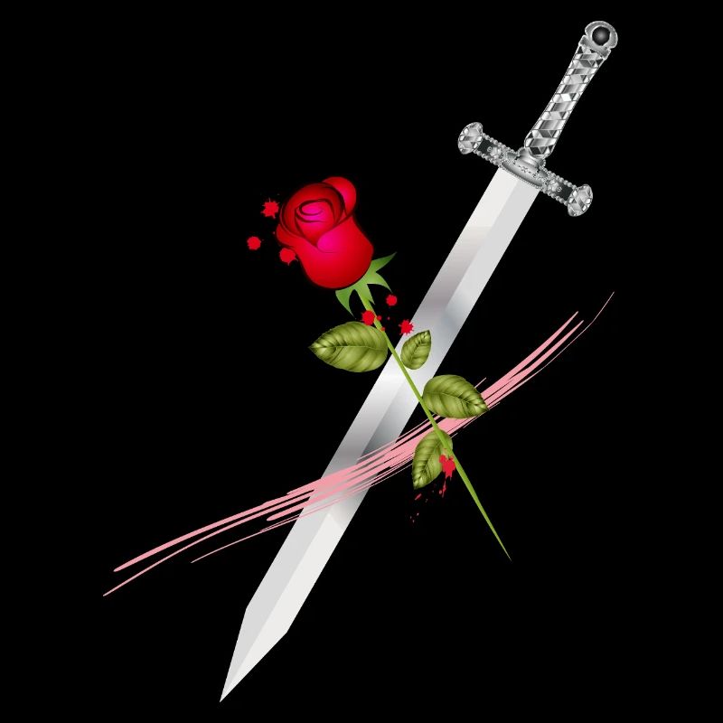 Sword with Rose – Symbolic Power and Elegance