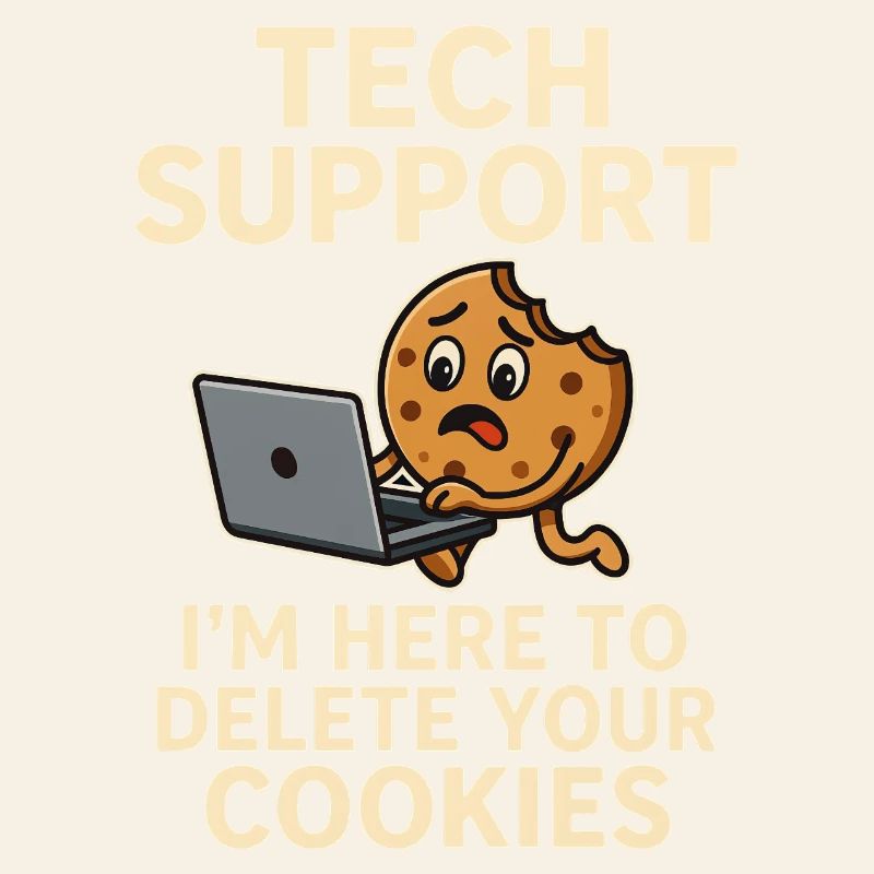 Tech Support I'm Here To Delete Your Cookies