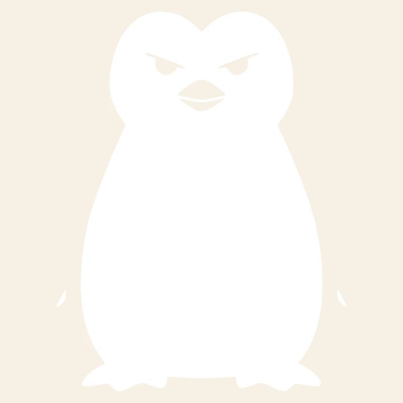Pinguin Stencil: Boldes Grunge-Statement