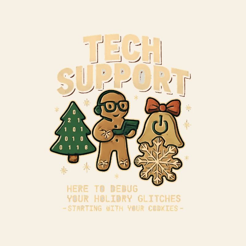Vintage Technischer Support Retro IT Weihnachten