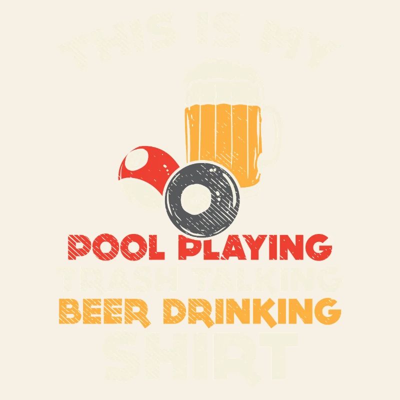 Retro Pool Playing Trash Talking Beer Drinking Art