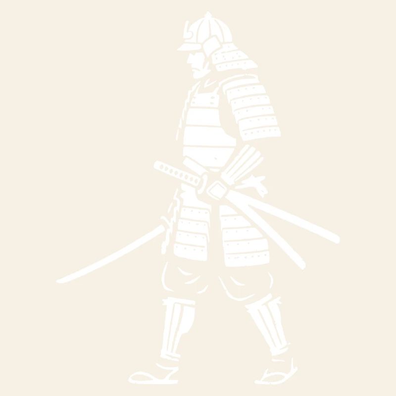 Samurai Warrior Walking Armor Vector