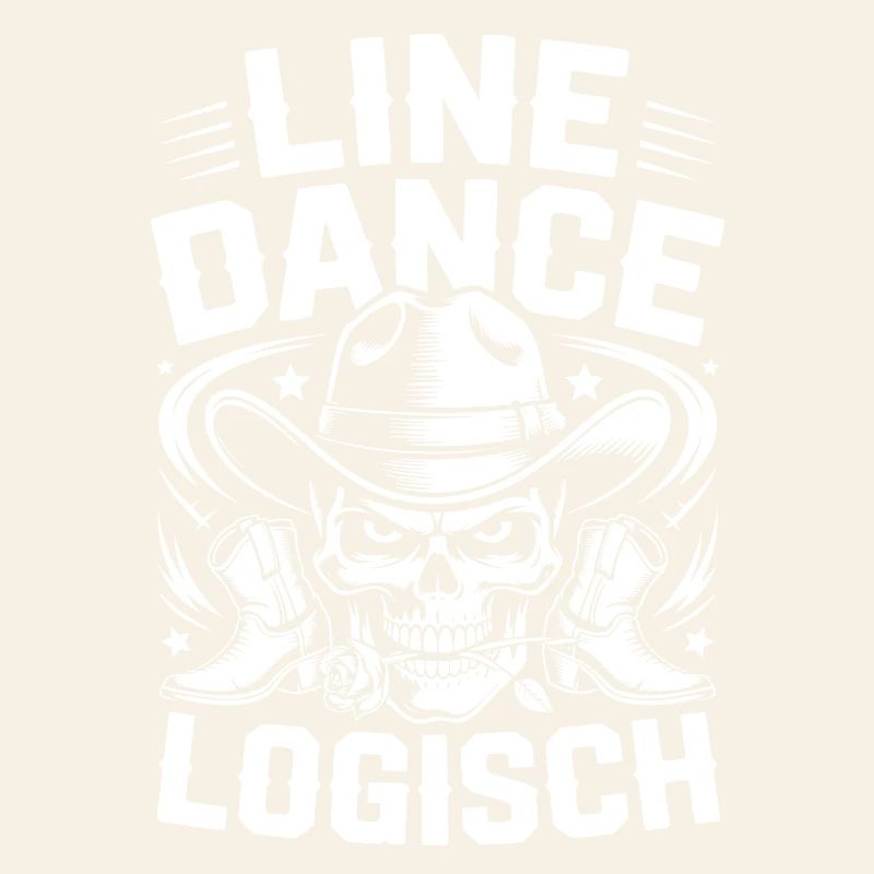 Line Dance Skull Logo