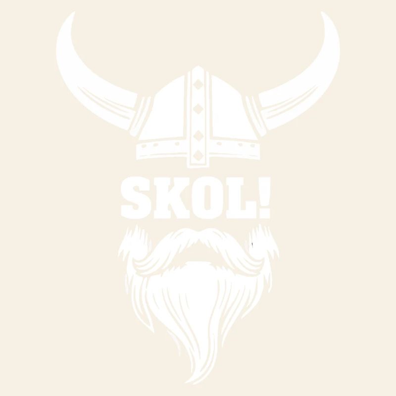 Wikinger-Skol Hornhelm-Bart-Maskottchen