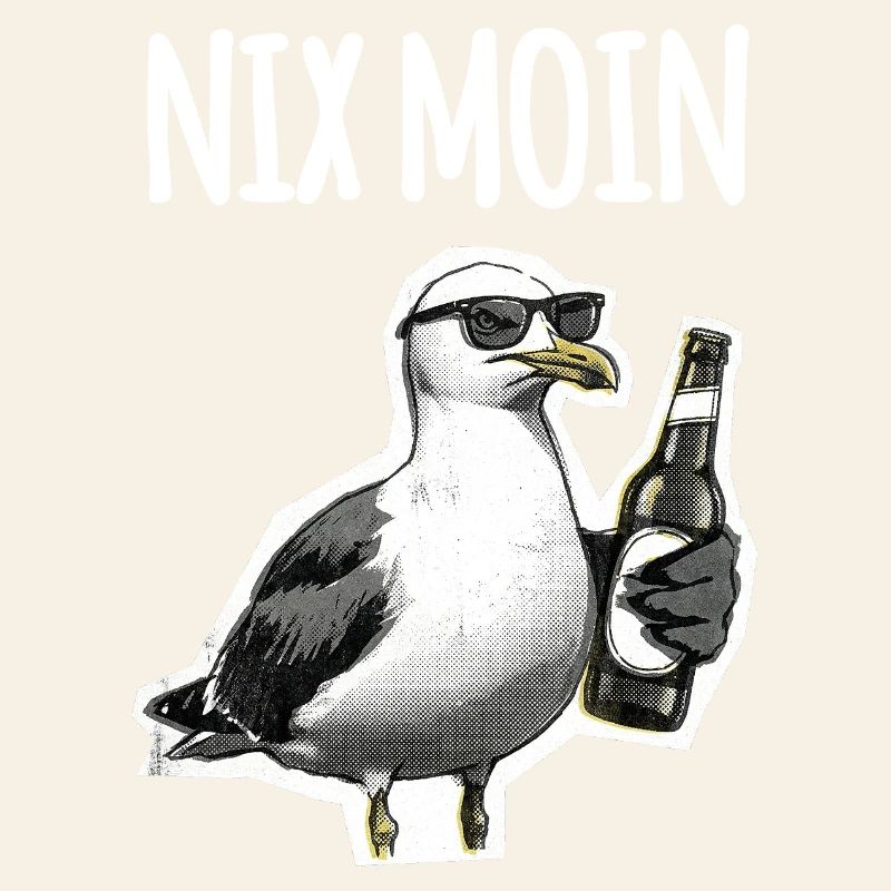 Lustiger Spruch Norddeutschland Möwe Bier