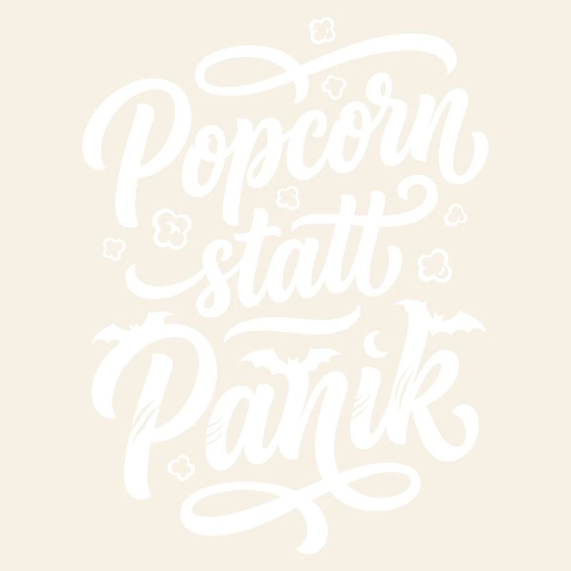 Popcorn statt Panik Horror Spruch
