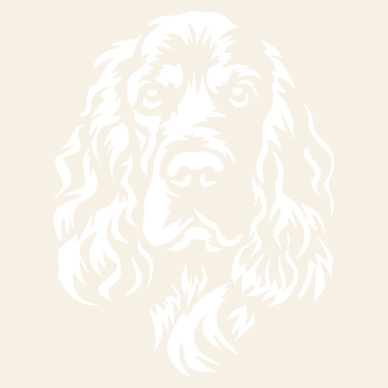 English Cocker Spaniel Head "Black Edition"